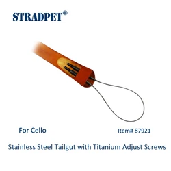 STRADPET Stainless Steel Tailgut with titanium Screws for Cello, Cello Accessories