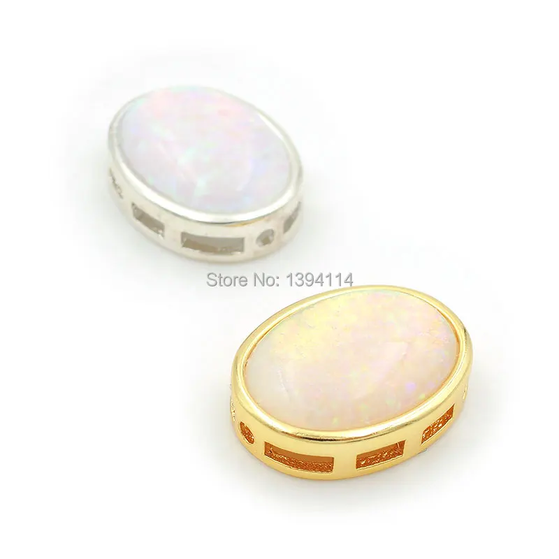 

White Opal Oval Flat Base Beads Fit For Making DIY Bracelets Jewelry