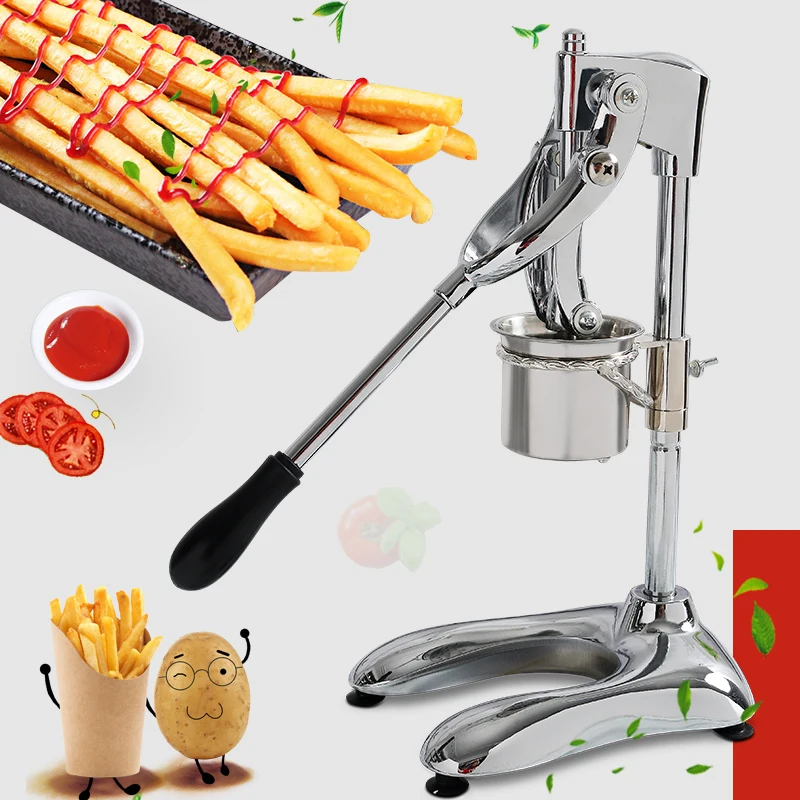 Commerciale in acciaio inox Lungo 30 CENTIMETRI di Patate chip Spremiagrumi Macchina Francese Patatine Fritte Manuale Frese e taglierine per micro SIM Fritto Patatine fritte macchina