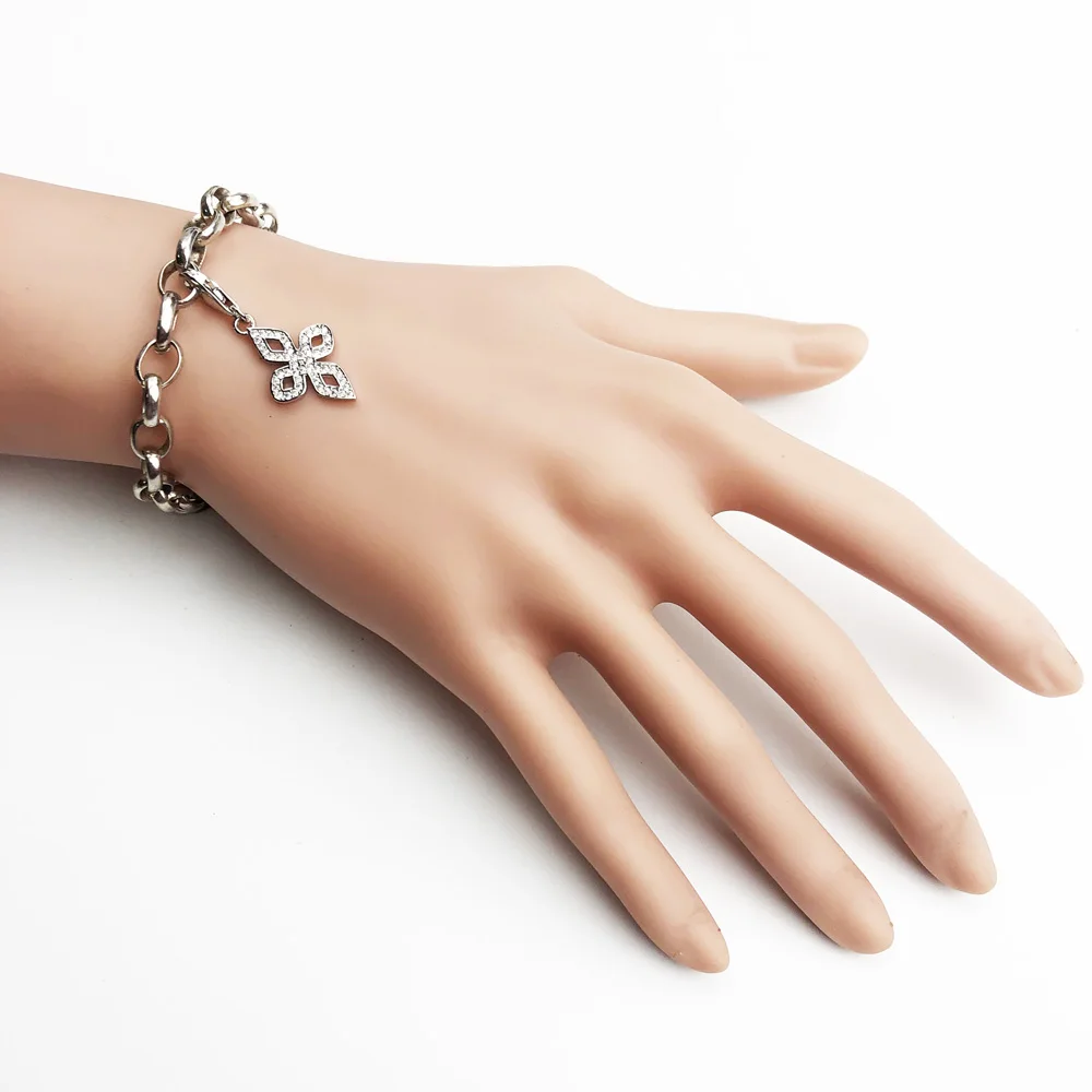 Abalorio con nudo de amor para mujer y niña, joyería de moda romántica auténtica, regalo de plata de ley 2019 para mujer y niña, pulsera ajustada 925