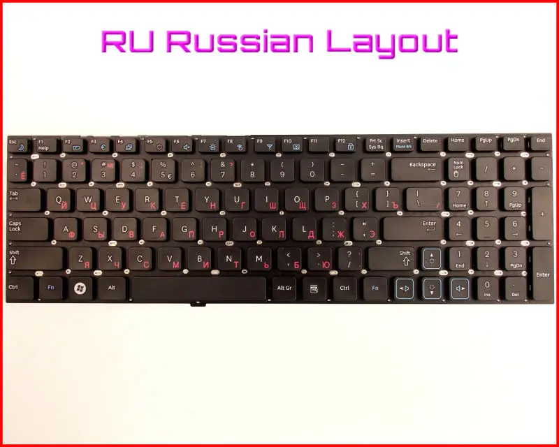 New Keyboard RU Russian Versionfor Samsung RV511 NP-RV511 NP-RV511-A01US RV520 NP-RV520 NP-RV520-A01US RV509 NP-RV509 Laptop