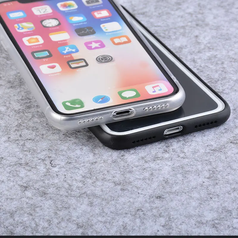 Silm silicone Bumper Case for iPhone 6 6S 7 8 Plus Protector Soft Frame For iPhone X XR Xs Max shockproof Bumper Fundas Capa