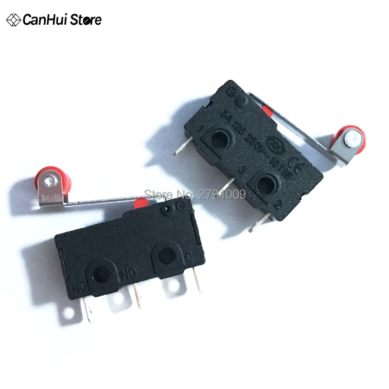 10 Pcs Mini Micro Limit Switch Roller Lever Arm SPDT Snap Action Roller Switch N/O N/C 5A250VAC KW11-3Z Mini Micro Switch Hot