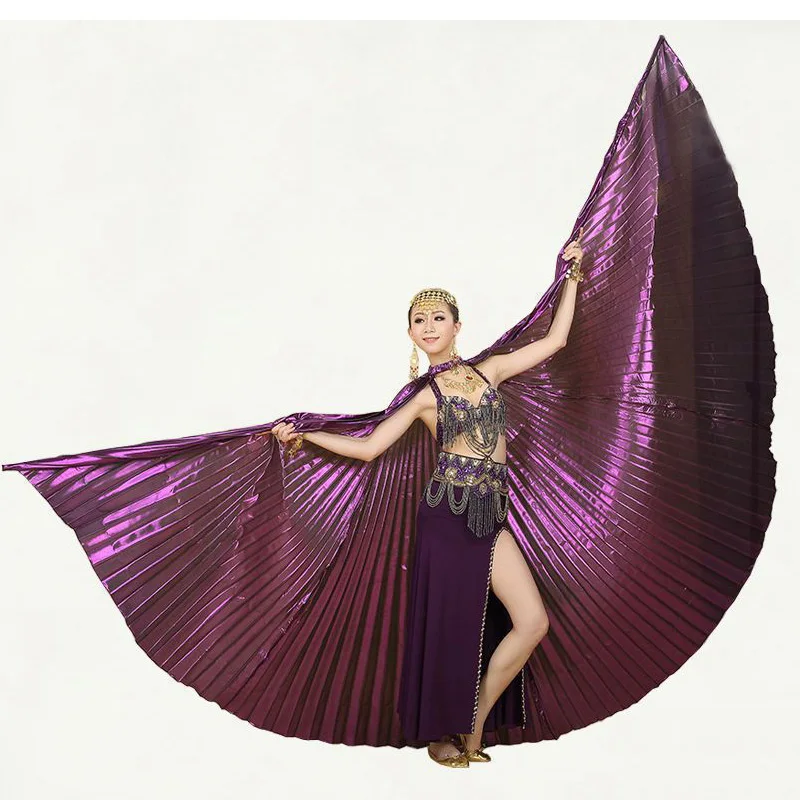 2018 Beautiful Belly Dance IsisปีกOriental Designใหม่ไม่มีSticks