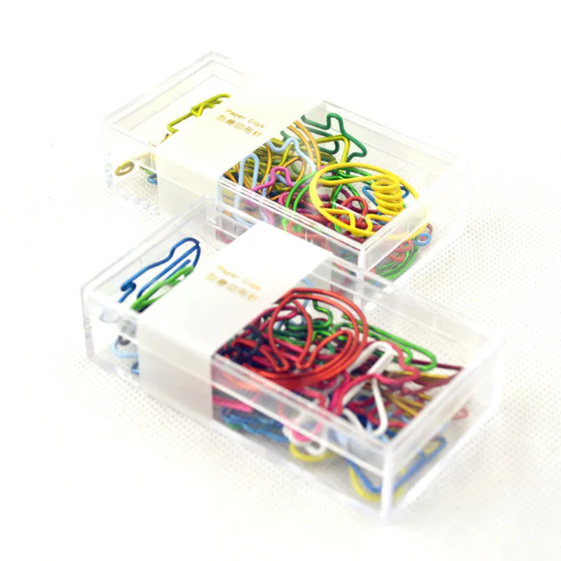 20PCS/Lot Colored Animal Metal Material Paper Clips Bow Notes Letter Bookmarks  For Book Stationery Office Supplies  Accessory