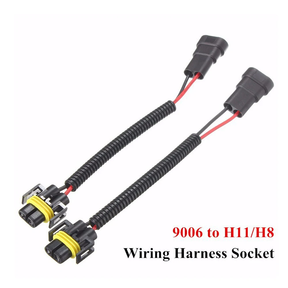 

1pcs Car Motorcycle 9006 to H11/H8 Wire Harness Waterproof DIY Male Female Quick Adapter Connector Terminals Plug Kit