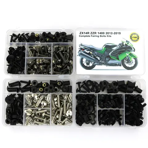 Passend für kawasaki zx14r zzr1400 2012-2016 motorrad komplett voll verkleidung schrauben kit clips muttern verkleidung abdeck schrauben