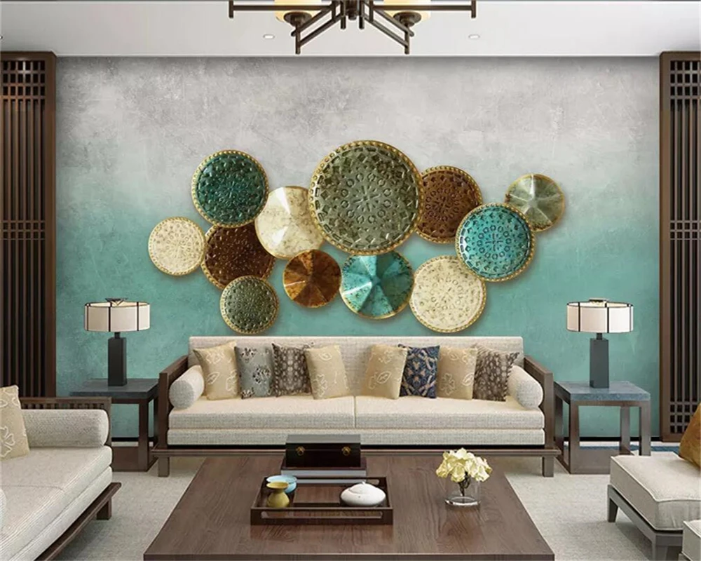 Decorative wallpaper Circular pattern background wall painting