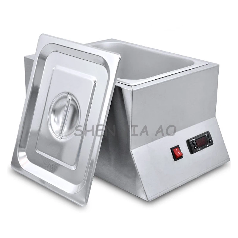 220V 250W 1 قطعة واحدة اسطوانة التجاري الشوكولاته ذوبان آلة FY-QK-620 الفولاذ المقاوم للصدأ الشوكولاته وعاء ذوبان