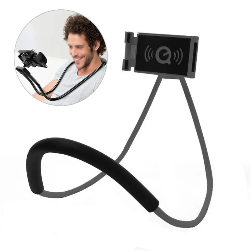 Lazy Bracket Universal 360 Degree Rotation Flexible Phone Selfie Holder Snake-like Neck Bed Mount Anti-skid For iPhone Android