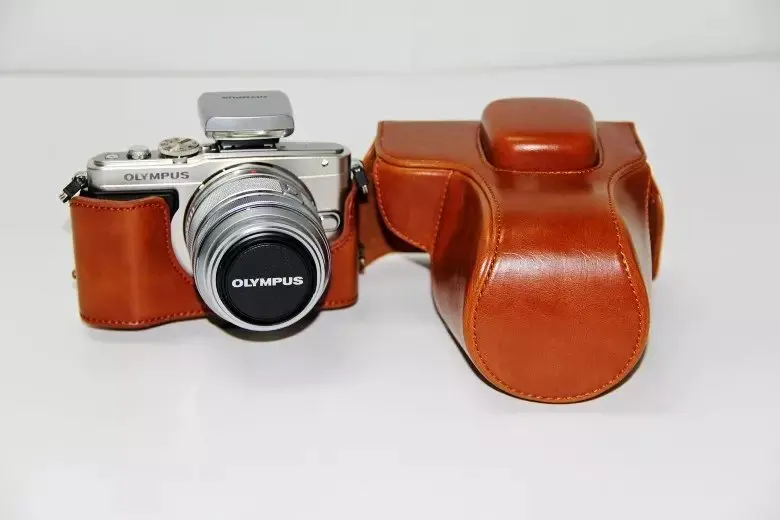 الرجعية خمر حقيبة الكاميرا يستعصي حالة الكاميرا لأوليمبوس EPL7 EPL-7 مع حزام