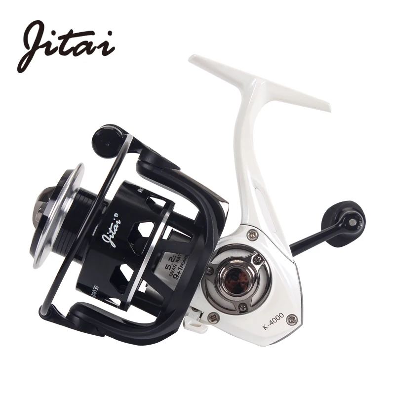 JITAI Saltwater Spinning Reels For Fishing 9+1 Stainless Steel Ball Bearings CNC Machined Aluminum Spool Pre-loading Wheels