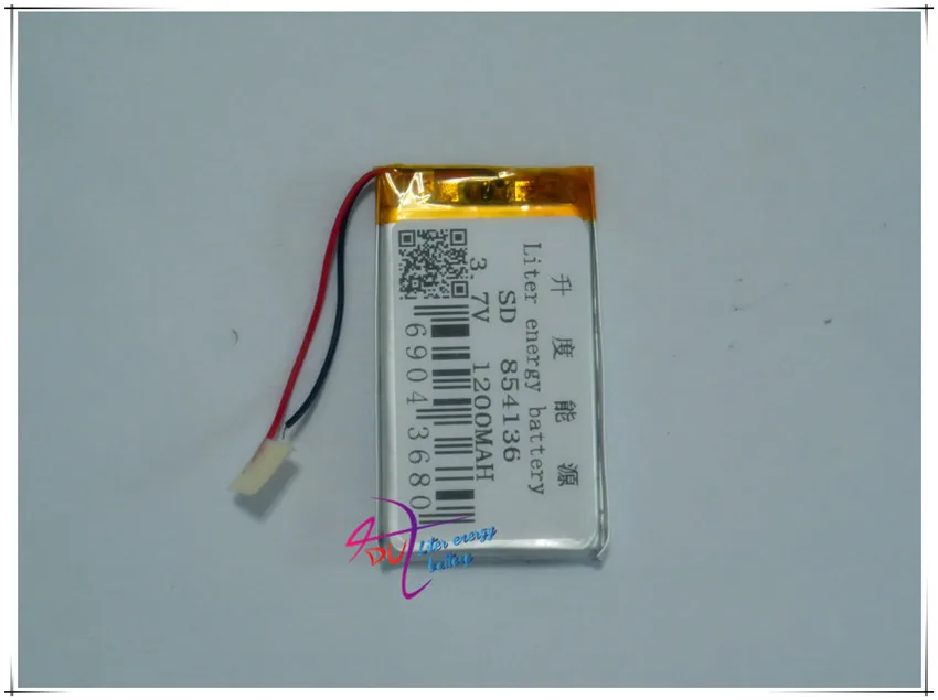 Elektrische speelgoed fabriek direct speciale security alarm backup power lithium polymeer batterij 854136 1200 mah