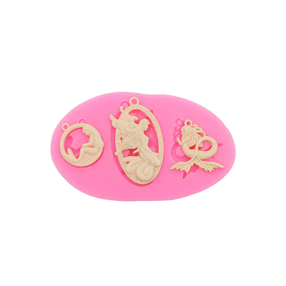 Gadgets Fondant Molds Mermaid  Angel silica gel mold Dolphin & Mermaid SILICONE MOLD, Food Grade, Flexible Silicone  Mold