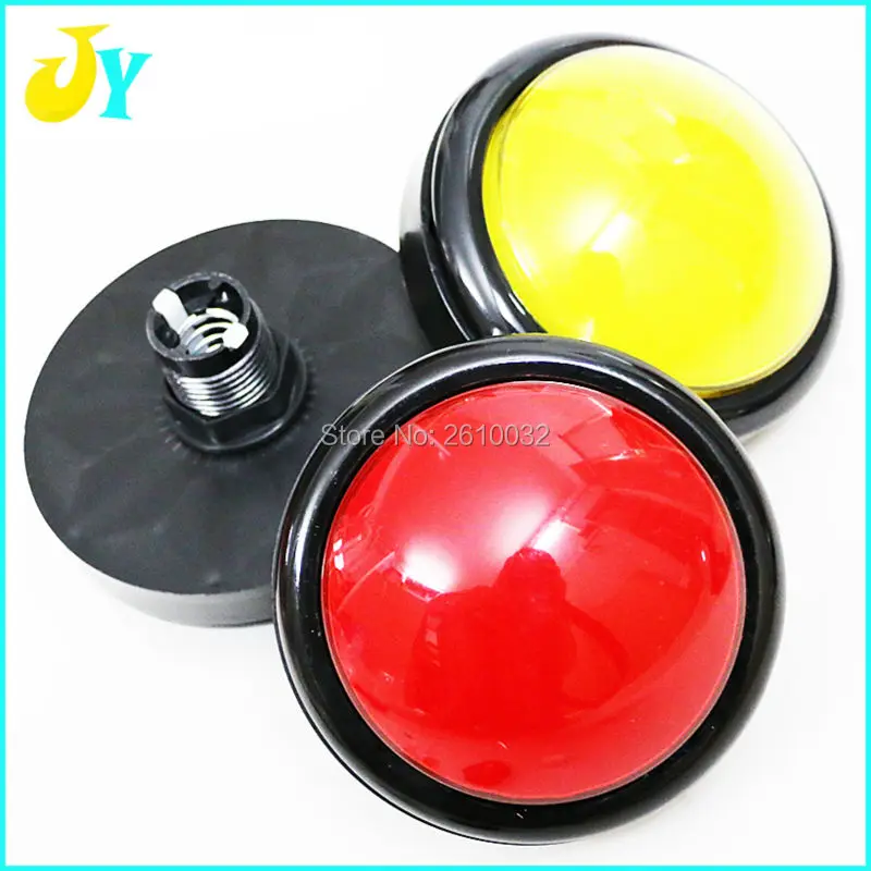 

2pcs 100mm Illuminated Arcade Push Button Led 12v Power Button Switch Push Button with Microswitch Music game machine psrts