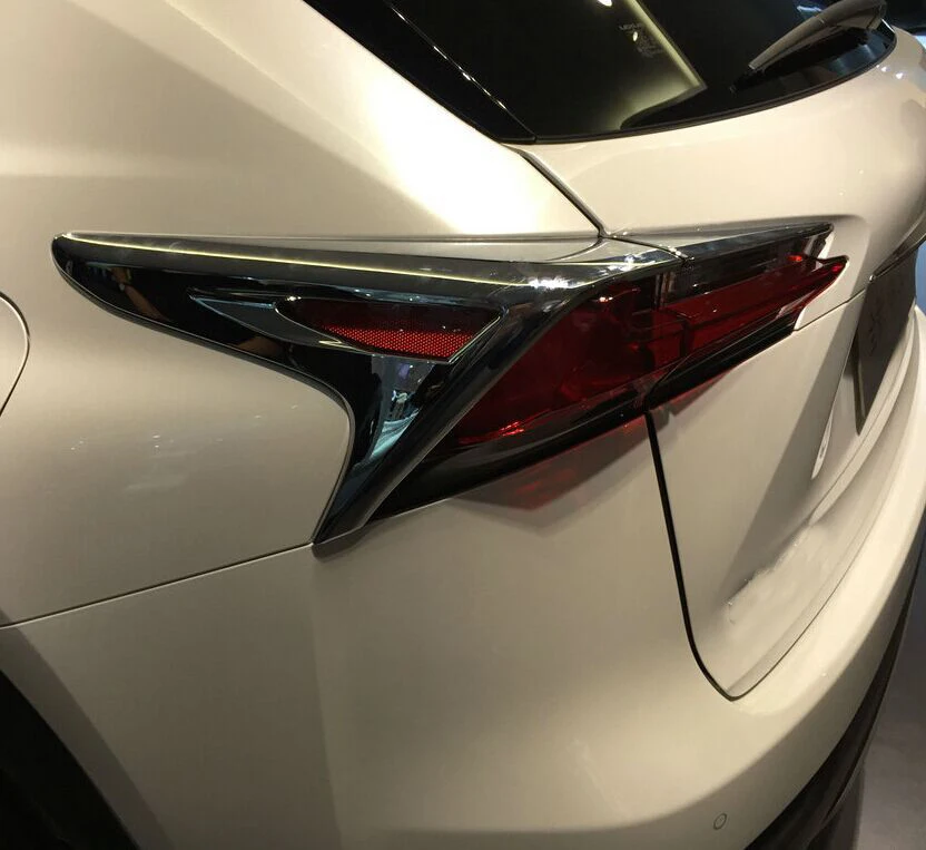 For Lexus NX200T NX300H 2015 2016 2017 ABS Chrome Tail Light Lamp Cover Trim Car Accessories Stickers