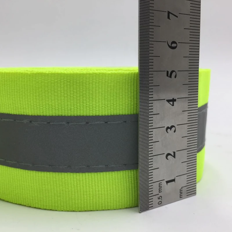 Rodstar 50mmX5m Fluorescent yellow&Fluorescent Orange Reflective Fabric Tape Sew On Safe Clothing RS-11RW