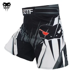 SOTF mma pantalones cortos de boxeo para adultos, ropa de boxeo, pantalones cortos de lucha, serpiente, tigre geométrico, Muay Thai, sanda