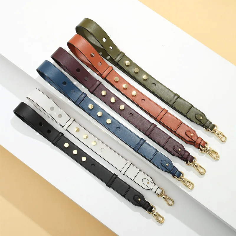 

Genuine Leather Wide Shoulder Bag Strap Adjustable Length 90cm-110cm Fashion Luxury Women Bag Handles Belts Accessories KZ151370