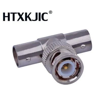 Bnc T Adattatore Del Connettore Del Divisore Accoppiatore 1 Maschio a 2 Femmina Cctv Martinetti Spina
