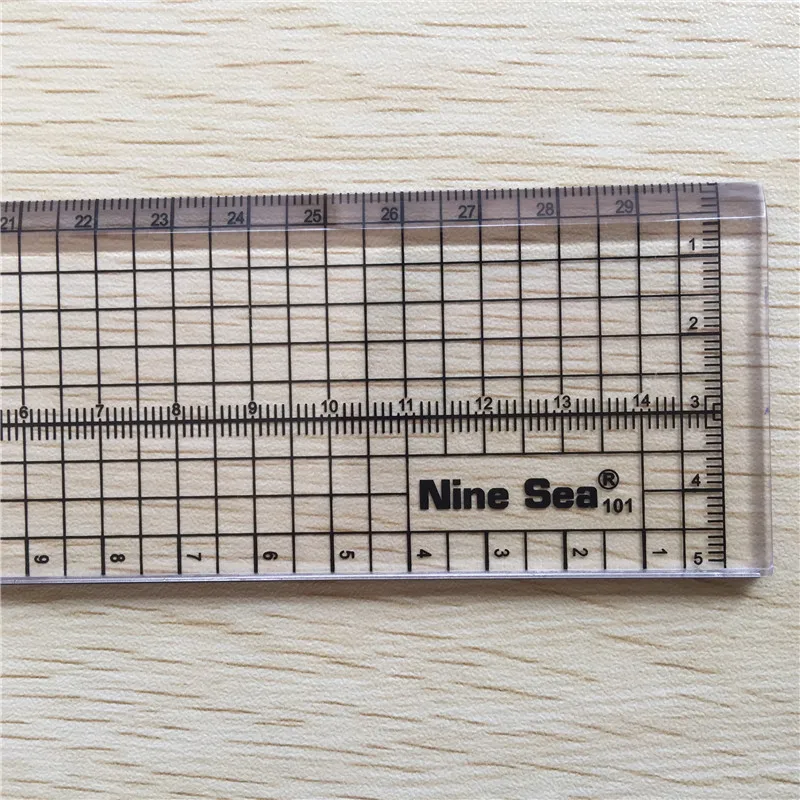 Patchwork Ruler With Iron Edge Quilting Tools Quilting Ruler Tailor Ruler 30*5*0.3cm Acrylic Material Sewing Tools Accessory