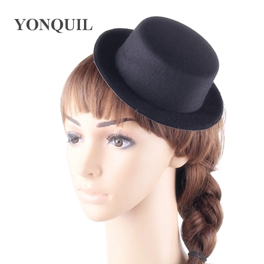 Women 17CM Mini Top Hat Children Fascinator Hats EVA Boy Girl Wedding Hen Party Festival Dance Hat DIY Craft Hat Base 1PCS/LOT