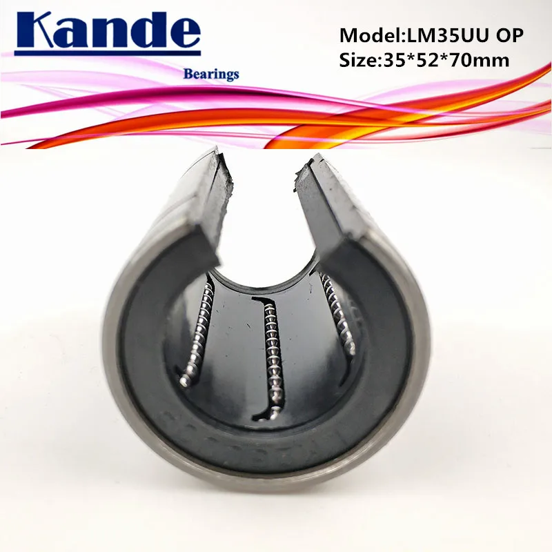 

Kande Bearings 1pc LM35OP LM35UUOP LM35UU OP Linear bearings Open Type CNC Linear Bushing LM35OP 35*52*70MM