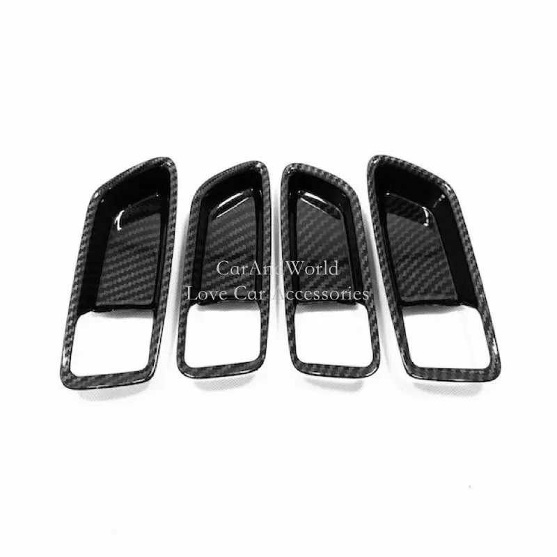 For Toyota Corolla E210 2019-2025 Interior Door Handle Bowl Cover Frame Panel Decoration Carbon Fibre Car Molding Accessories