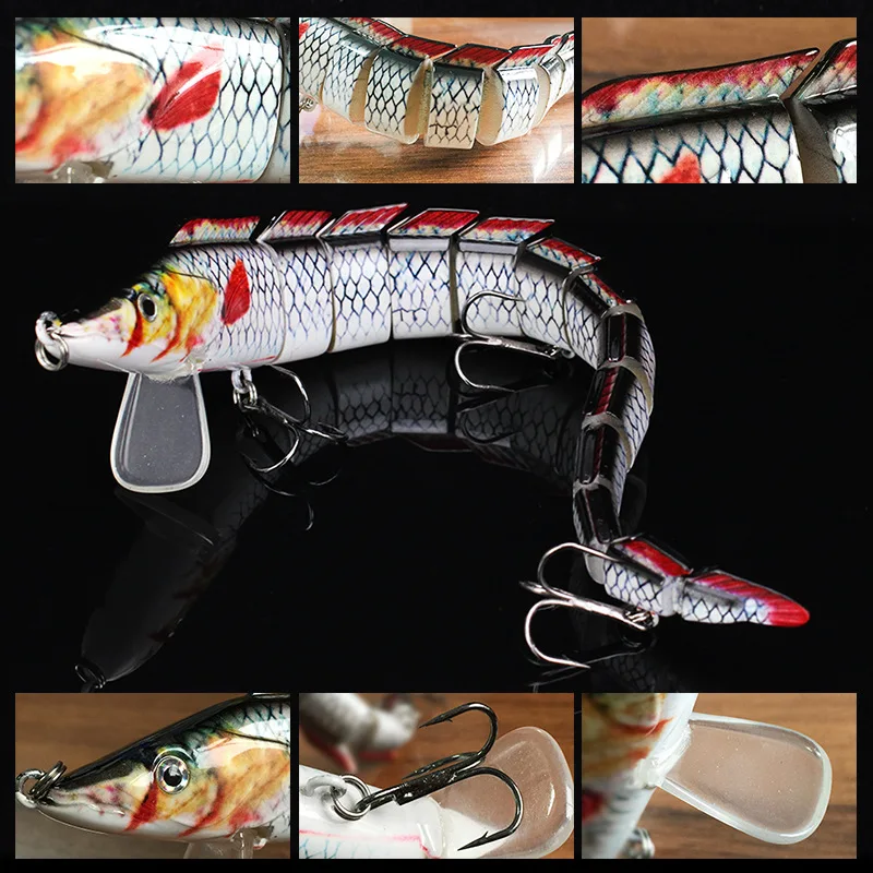 Señuelo Swimbait articulado de 8 segmentos – Hundimiento lento - imagen 5