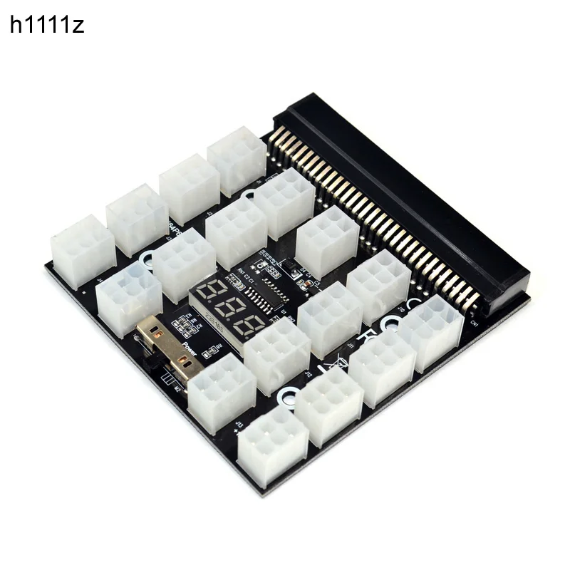 

Новый черный PCI-E 17*6 pin блок питания Breakout плата адаптер 1200 Вт/750 Вт 12 В для (1200 Вт) для Ethereum BTC Antminer Miner