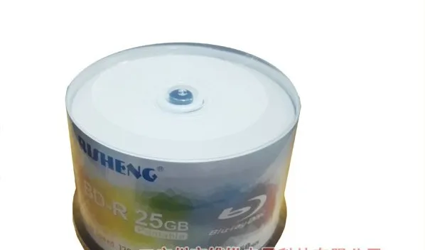 12cm High quality blu-ray unmarked printable BD-R empty / blank record disc / disk 8X 25GB 50PCS