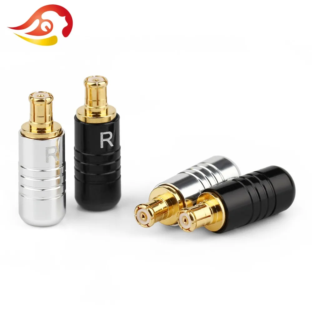 QYFANG 1/10 Pair Audio Headphone Splice Adapter Audio Jack CKS1100 LS400 LS300 E40 E50 E70 Blk DIY Earphone Plug Wire Connector