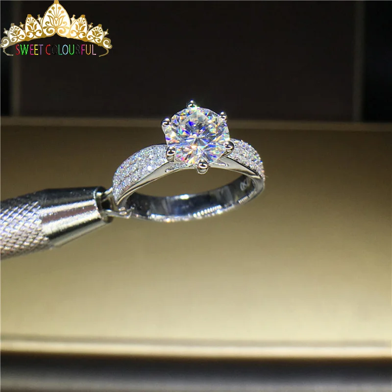 

100% 18K 750Au золото Moissanite бриллиантовое кольцо D Цвет VVS с национальным сертификатом MO-001013