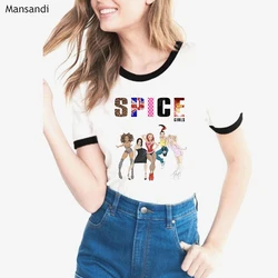 Spice Girls T Shirt Women Summer 2024 Tshirt Femme Harajuku Shirt Graphic Tees Women 90s Aesthetic Clothes Female T-Shirt