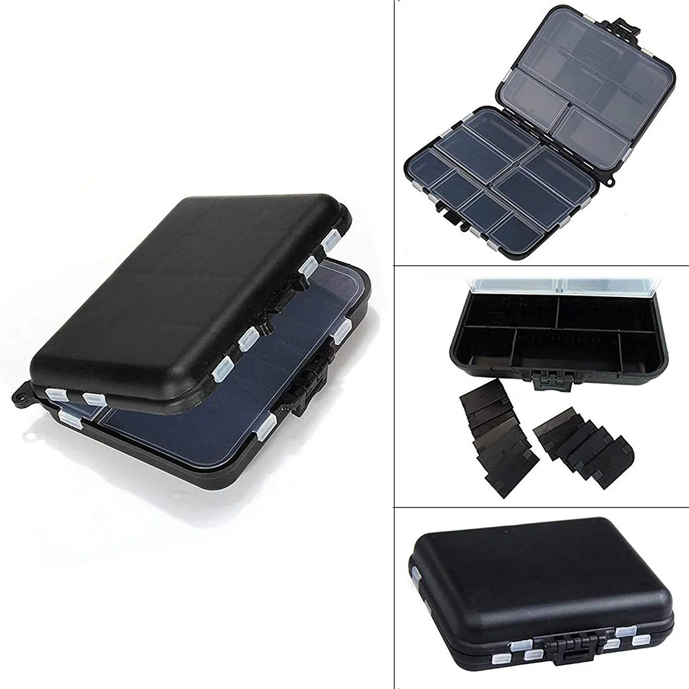 

Коробка для рыболовных снастей, водонепроницаемая коробка для хранения рыболовных снастей, коробка для рыболовных принадлежностей для карпа, размер 11,5x9x3,5 см