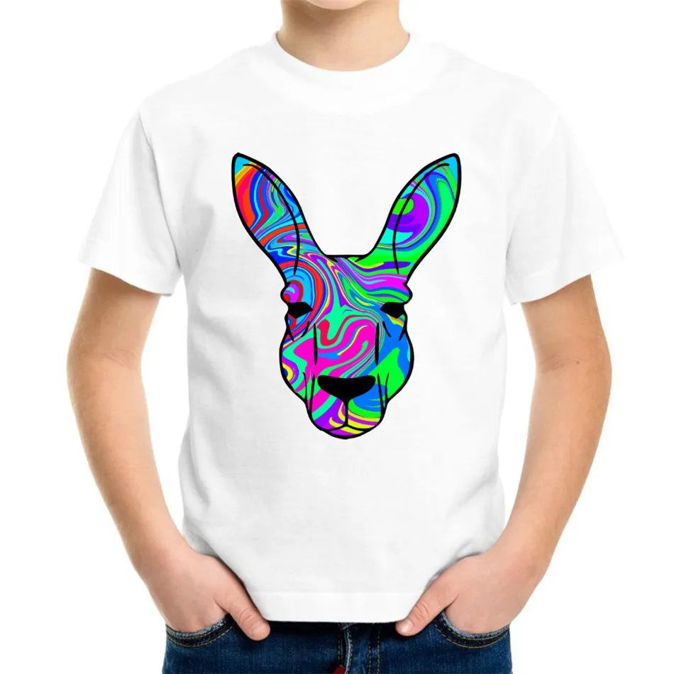 Joyonly 2018 Summer Boys Girls Fashion 3d T shirt Kids Colorful Animal Shark Paint Printed T-shirt Children Cool Tees Tops 4-20Y