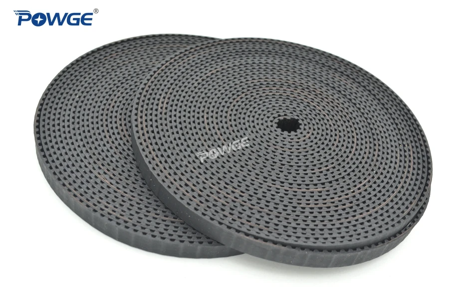 POWGE-correa de distribución abierta trapezoidal T2.5, ancho de 4/6/10/15mm, paso de 2,5mm, goma, neopreno, fibra de vidrio, polea síncrona T2.5