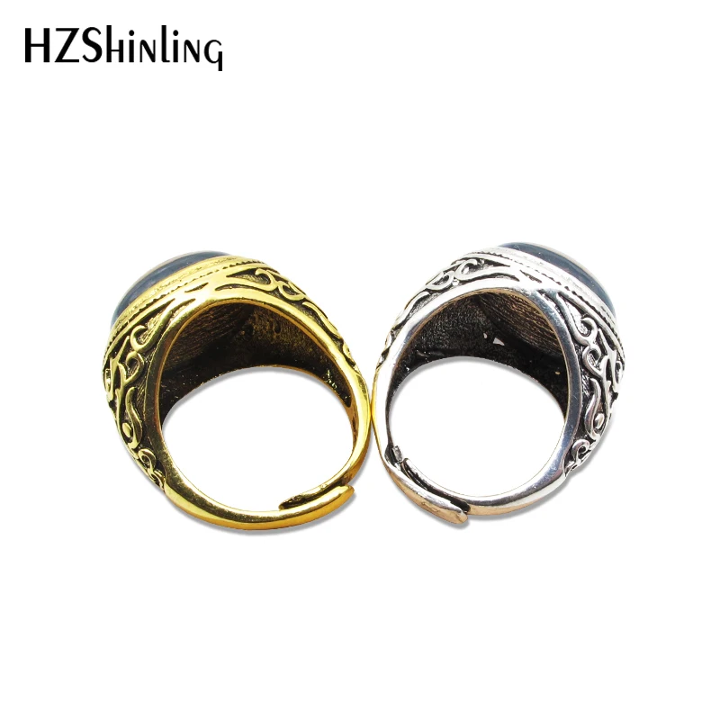 2019 New Illuminati Symbol Vintage Ring All Seeing Eye Rings Glass Dome Hand Craft Photo Jewelry view 6