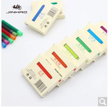 

12 Colors for Choose Portable Jinhao Universal Ink Cartridge 5pcs Non-carbon 2.6 Caliber Refills for Fountain Pen