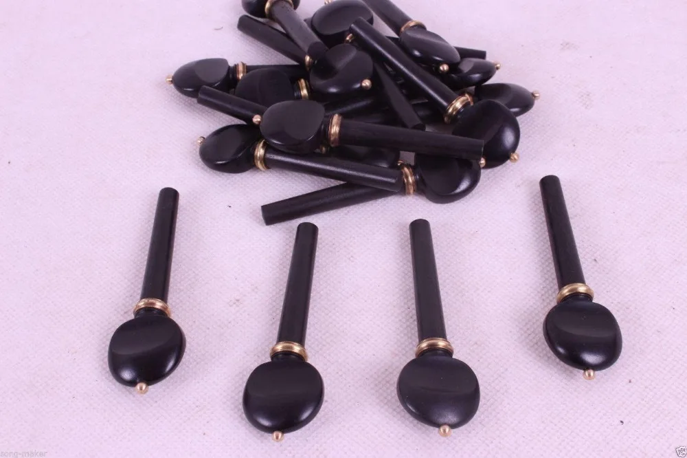 violin Parts 4set ebonywood copper Circle Inlay violin Peg High Quality #014