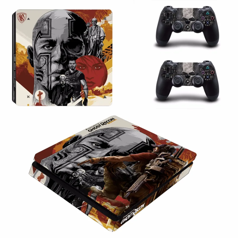 

Ghost Recon Wildland PS4 Slim Skin Sticker Decal For Sony PlayStation 4 Console and 2 Controllers PS4 Slim Skins Stickers Vinyl