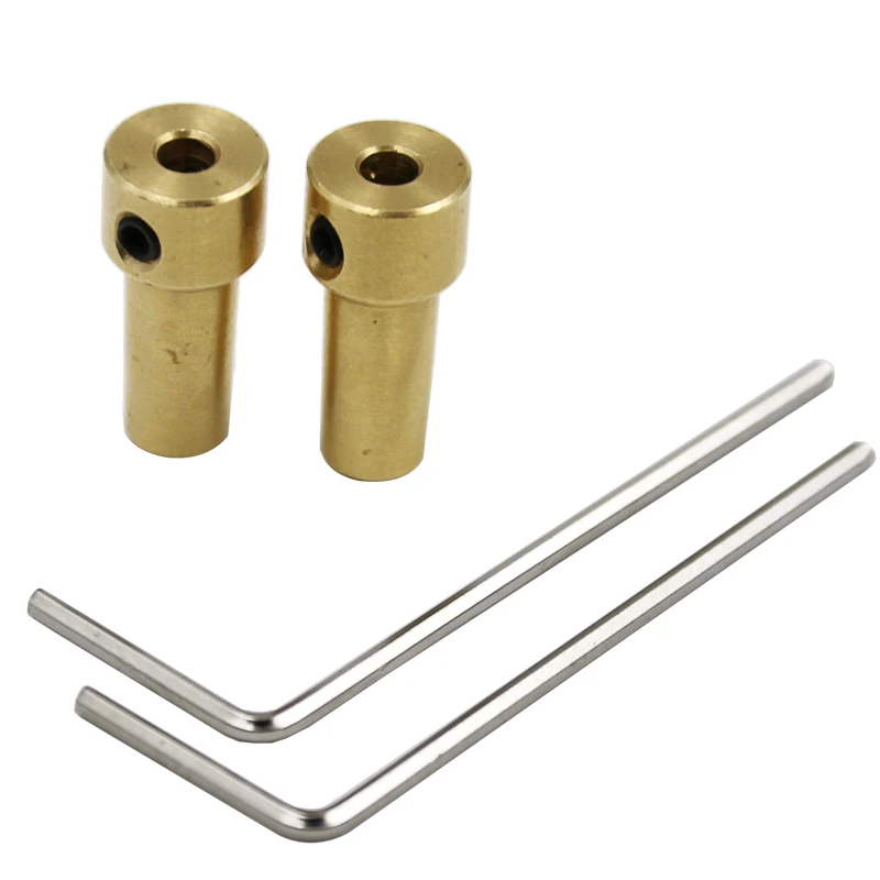 2 set Ottone 3.17mm Albero Motore Elettrico Mini Mandrino Giunto Motore Connettore Asta Per 0.3 ~ 4mm Jt0 Elettrico Dirll Mandrino Morsetto