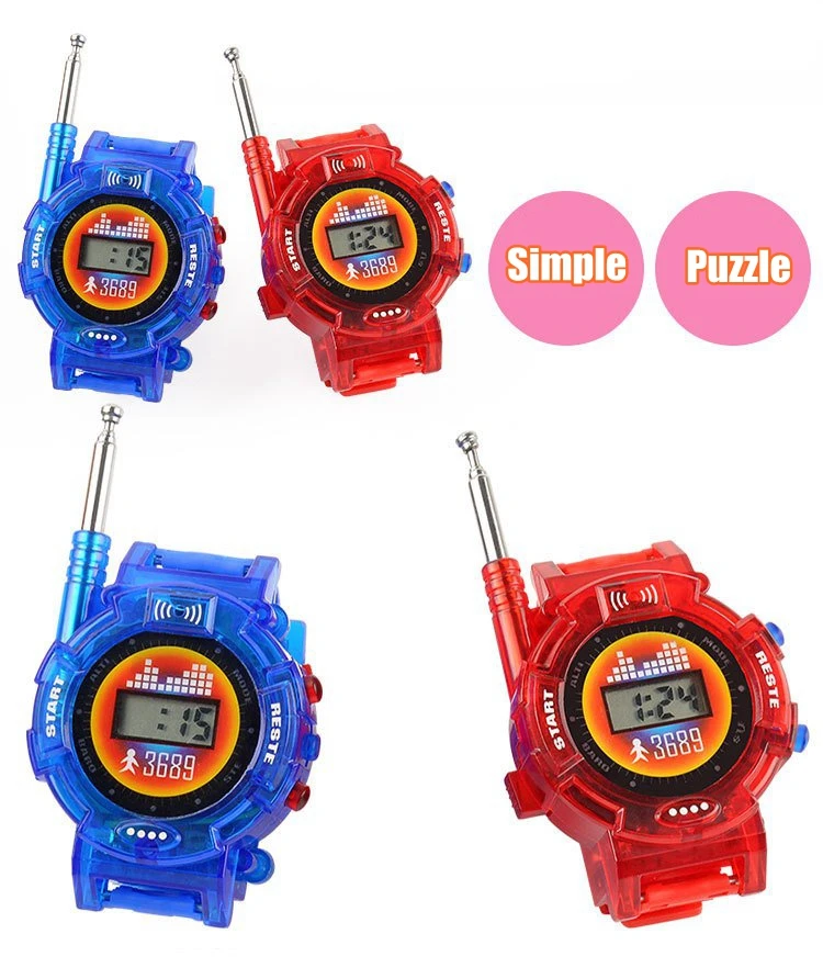 1 Pair  Watches Walkie Talkie  Children Watch Radio Outdoor Interphone Toy  Puzzle Games