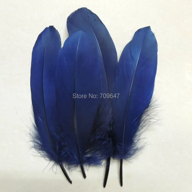 Blue Feather!200pcs/lot!15-20cm long Navy Blue/Dark Blue Goose Feathers,Hat Trimming,Feathers for Millinery,Fascinators&Crafts