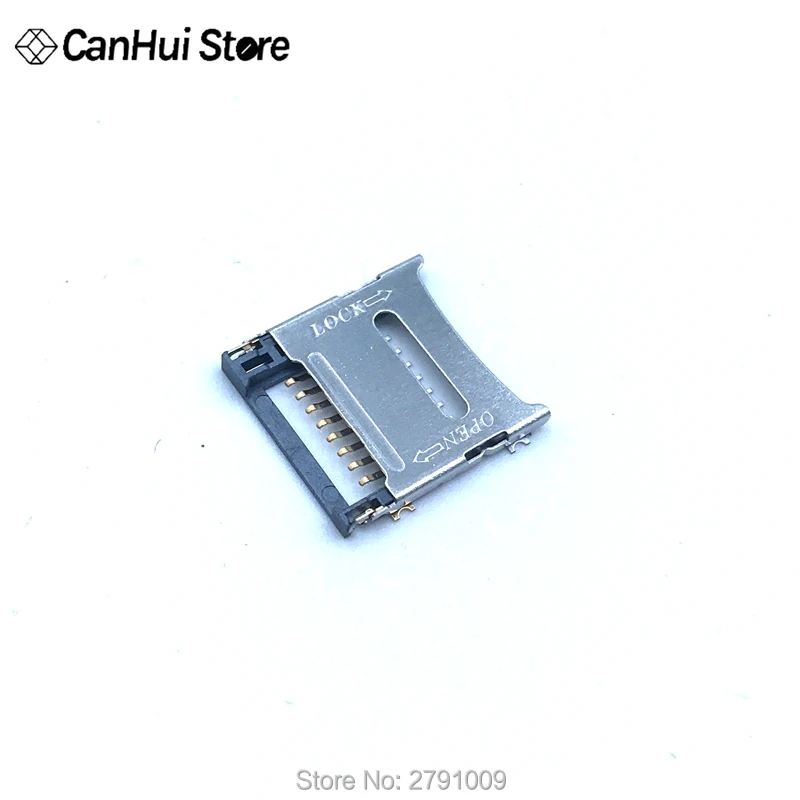 10pcs Connector Small Card 8pin Micro SD Card Seat TF Flip Seat Memory Card Holder Slot Mobile Phone Card Connect HOT