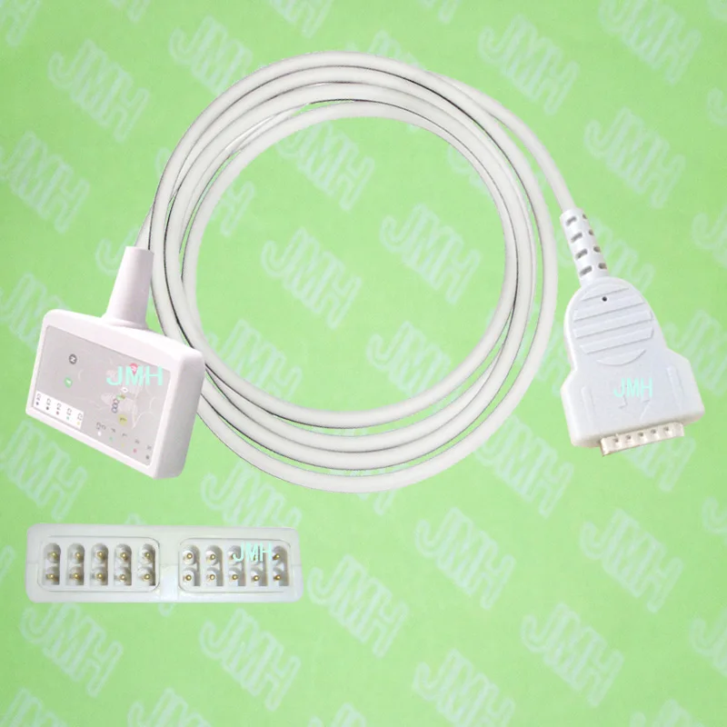 Compatible with 15pin GE MAC-500 and MAC-1200 ECG Machine the multi-link 10-lead trunk cable,AHA or IEC,Use for 412680-001 .