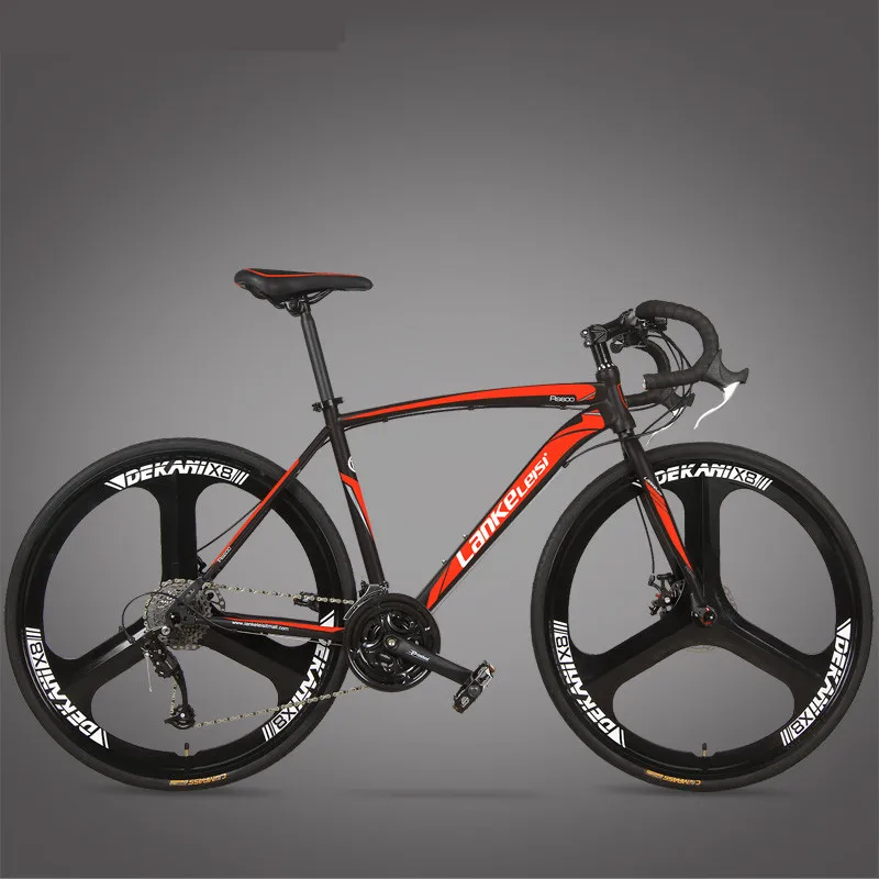 New Brand Road Bike Carbon Steel Frame 700CC Wheel 21 27 Speed Dual Disc Brake Bicicleta Outdoor Cycling Bicycle