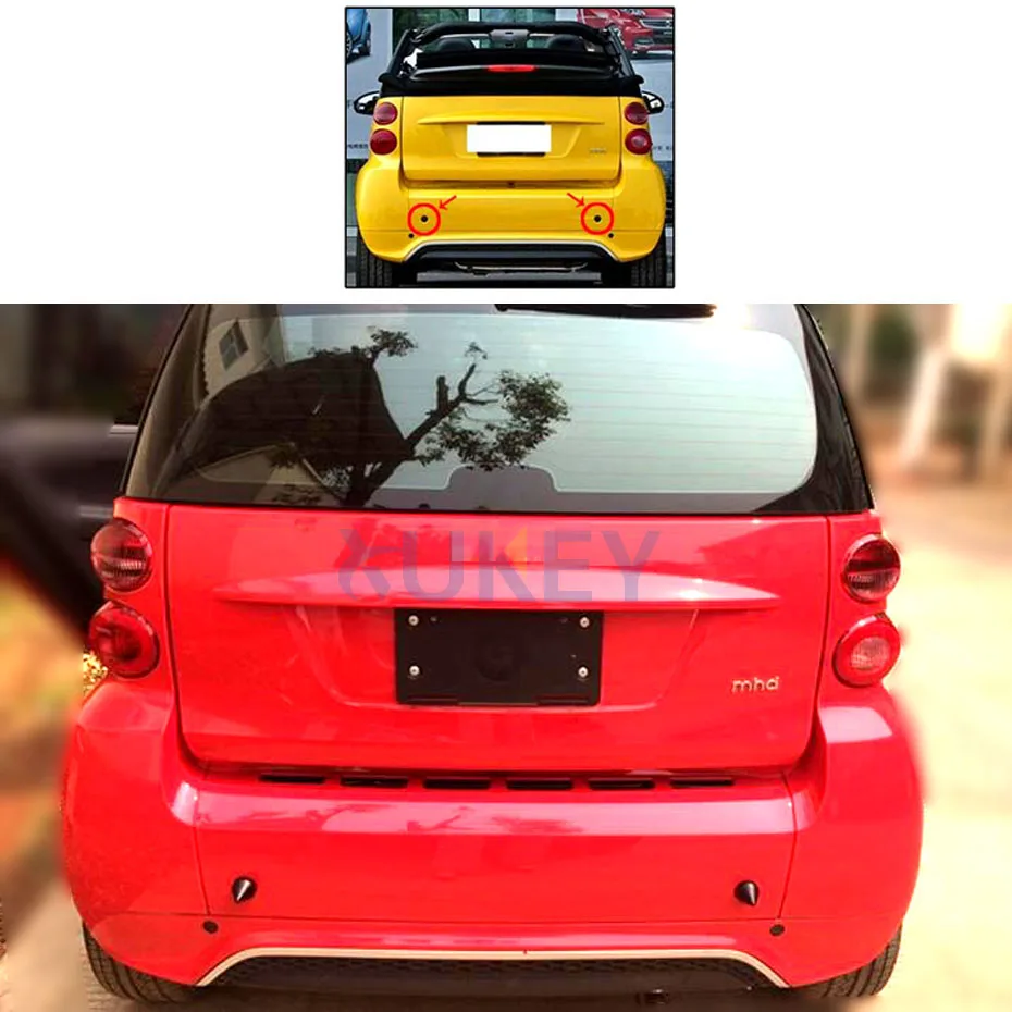 AX for Benz SMART 1Pc Fortwo W 451 2008-2014 Anti Collision Protection Steel Sharp Head Car Rear Bumper Protector Spike Guard
