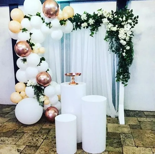 Estante de soporte de metal para pastel de bodas, florero de pedestal de exhibición de flores, artesanías, accesorios de cumpleaños y baby shower