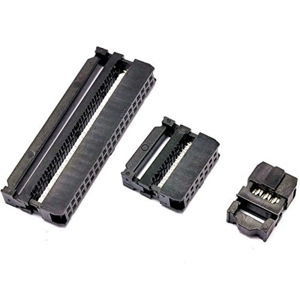 

100set FC-6P FC-8P FC-10P FC-14P FC-16P FC-26P FC 30P 34P 40P 50P 60P 64P IDC Socket Dual Row 2.54mm IDC Connector cable socket